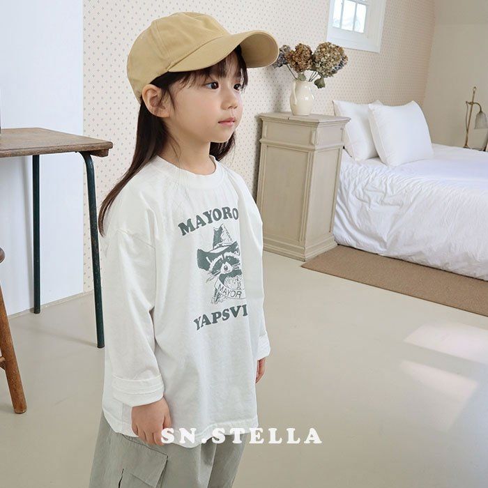 Sn.stella - Korean Children Fashion - #toddlerclothing - Raccoon Tee