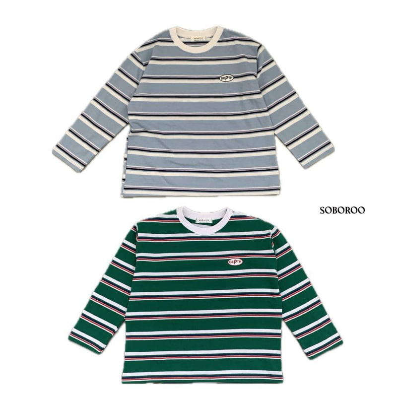 Soboroo - Korean Children Fashion - #childofig - Depth Stripe Tee - 12