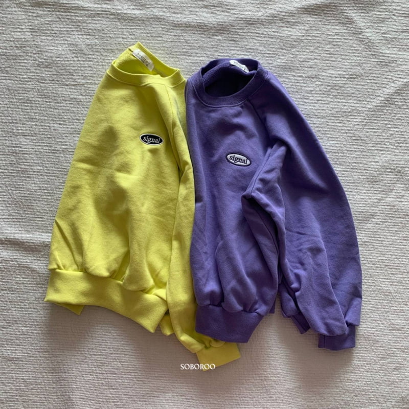 Soboroo - Korean Children Fashion - #magicofchildhood - Signal Embroidery Sweatshirts