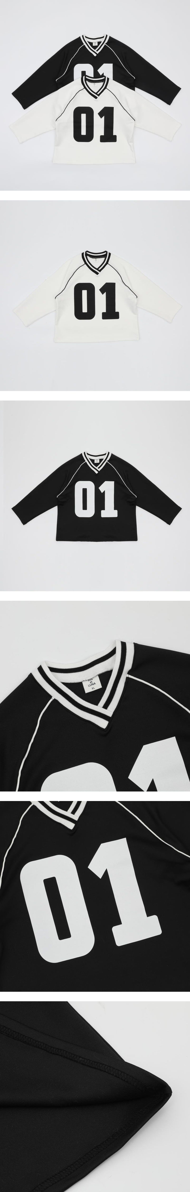 Sol At Luna - Korean Children Fashion - #discoveringself - (Junior) Number Raglan Tee