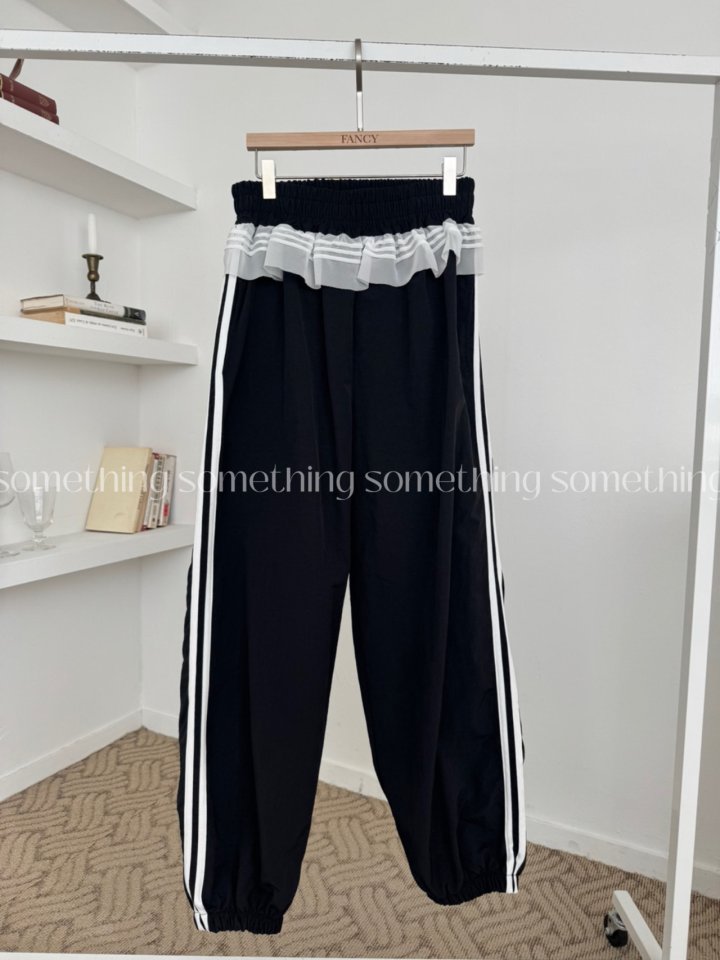Something - Korean Women Fashion - #momslook - Frill Jogger Pants - 3