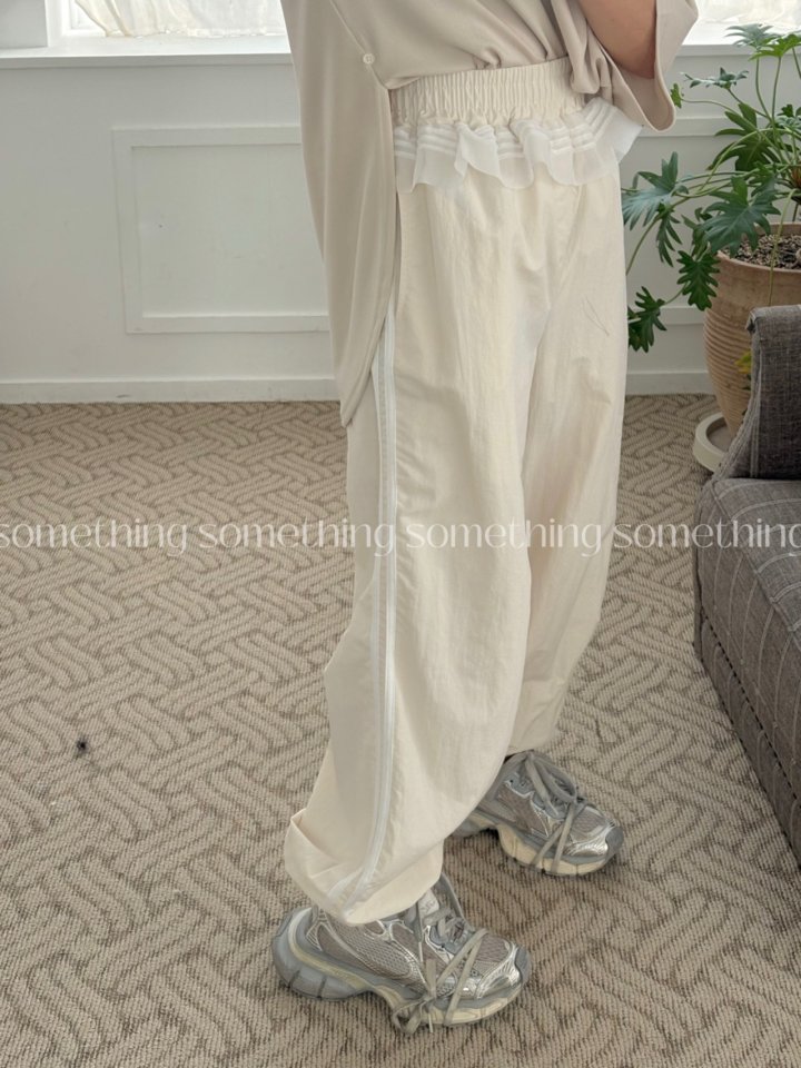 Something - Korean Women Fashion - #momslook - Frill Jogger Pants - 5