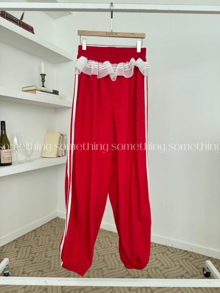 Something - Korean Women Fashion - #womensfashion - Frill Jogger Pants - 2