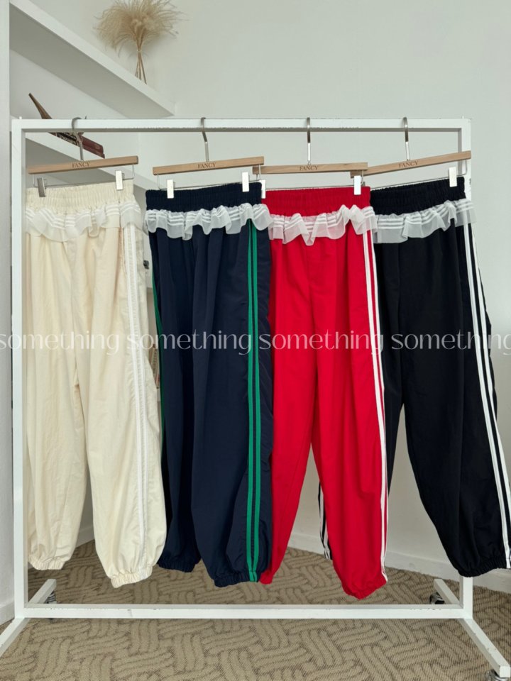 Something - Korean Women Fashion - #momslook - Frill Jogger Pants - 4