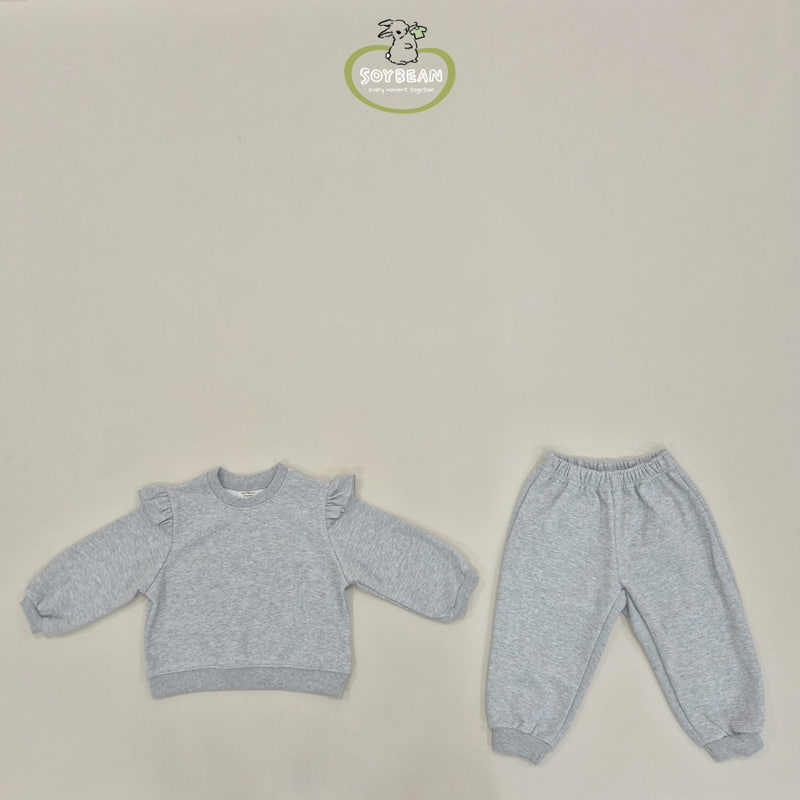 Soybean - Korean Children Fashion - #Kfashion4kids - Shoulder Frill Top Bottom Set - 9