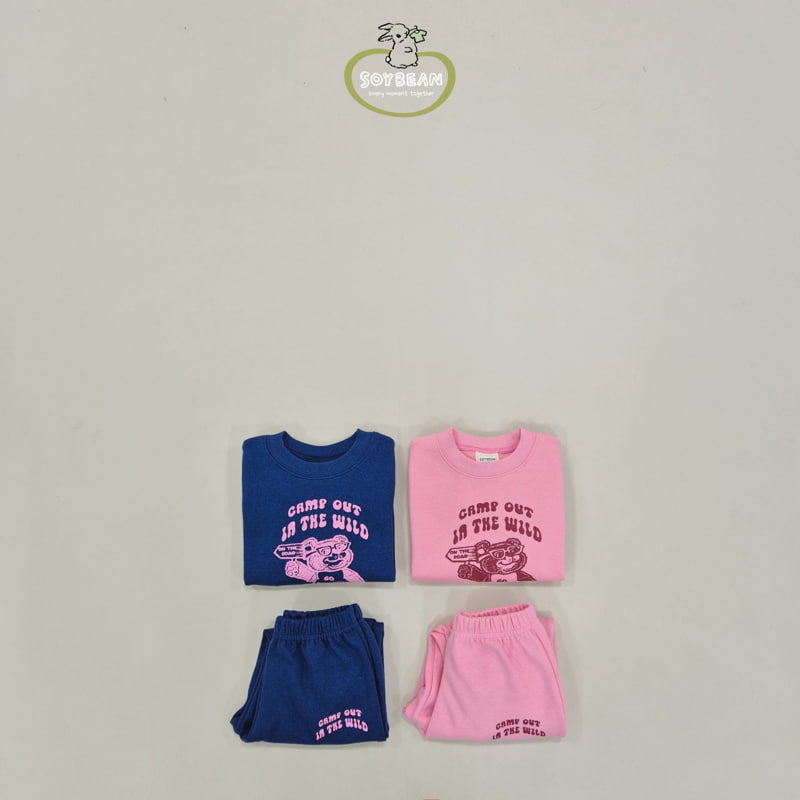 Soybean - Korean Children Fashion - #Kfashion4kids - Camp Bear Top Bottom Set - 5