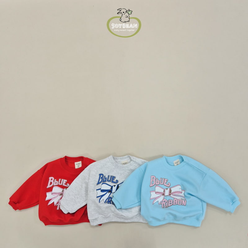 Soybean - Korean Children Fashion - #Kfashion4kids - Ribbon Printing Sweatshirts