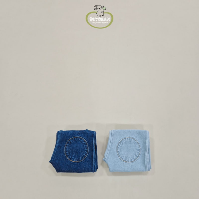 Soybean - Korean Children Fashion - #childofig - Patch Loose Denim Pants - 6
