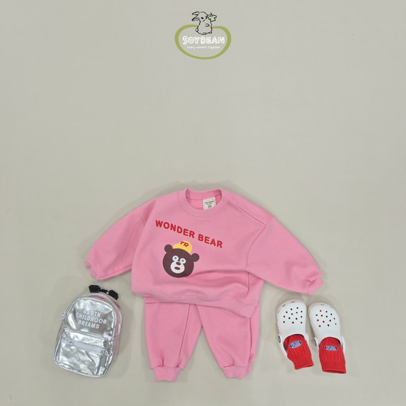 Soybean - Korean Children Fashion - #stylishchildhood - Wonder Bear Top Bottom Set - 4