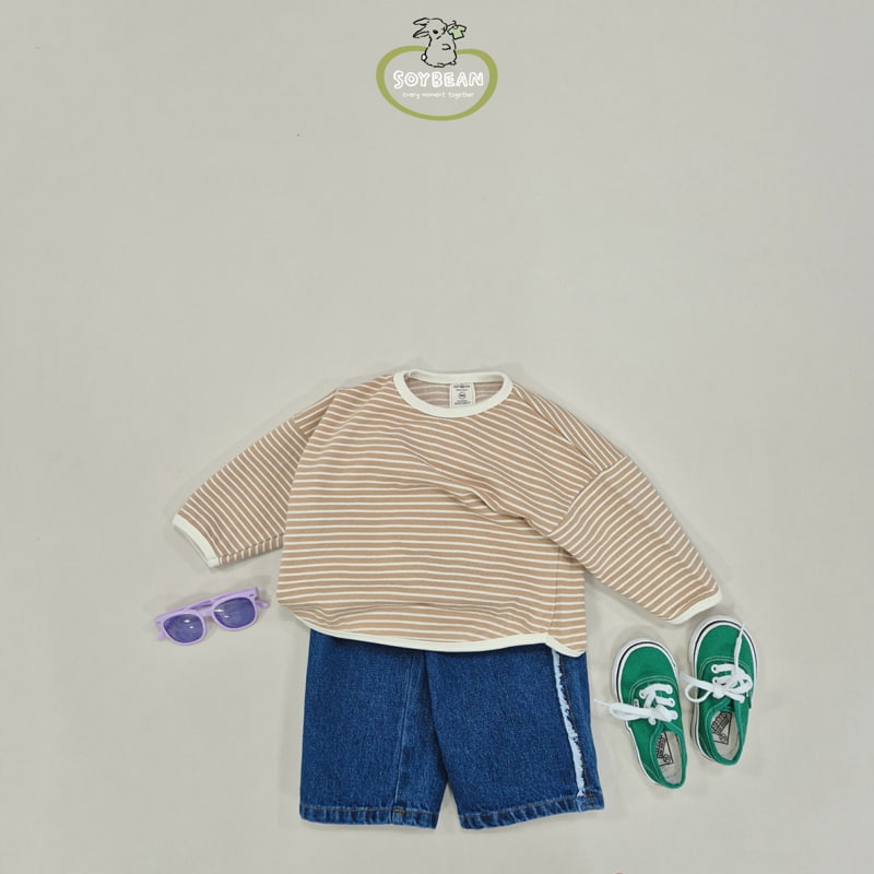 Soybean - Korean Children Fashion - #childofig - Stripe Piping Sweatshirts - 3