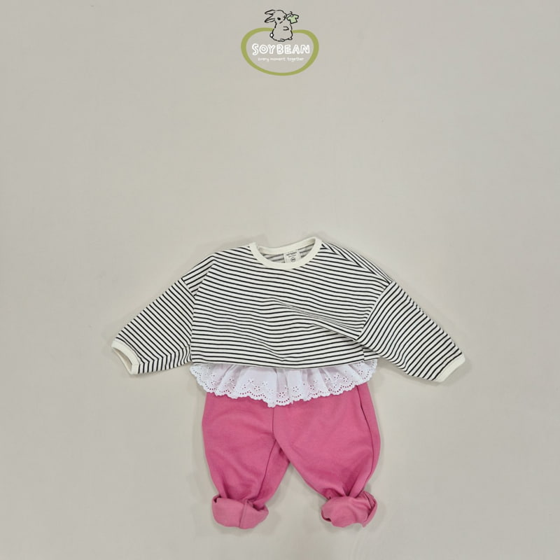 Soybean - Korean Children Fashion - #childofig - Cutie Lace Jogger Pants - 9