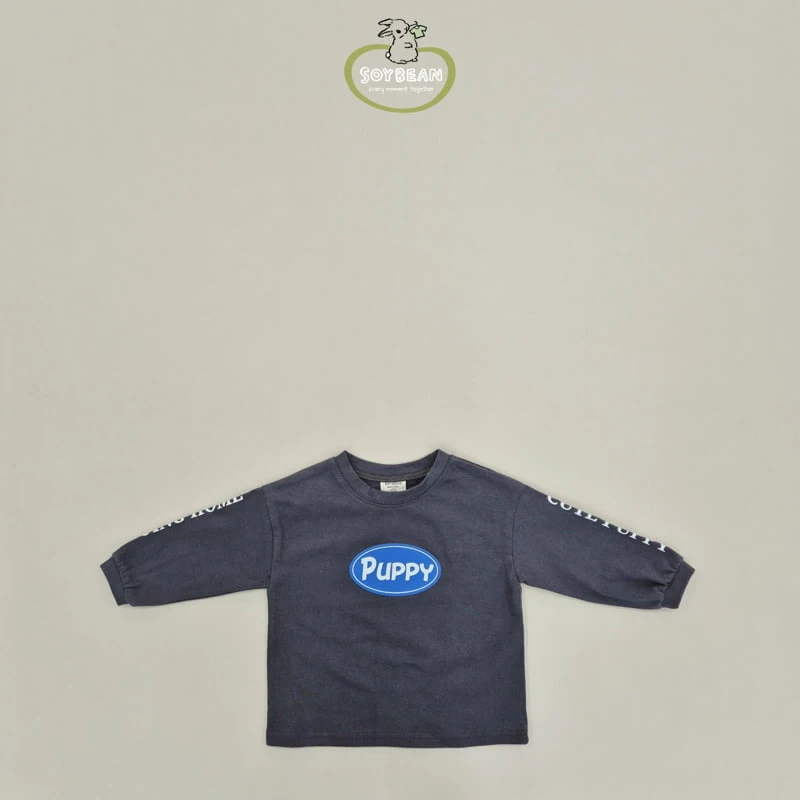 Soybean - Korean Children Fashion - #childofig - Puppy Long Sleeved Tee - 8