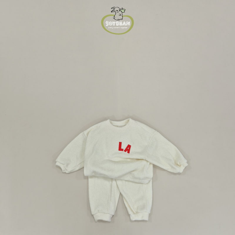 Soybean - Korean Children Fashion - #childofig - LA Terry Top Bottom Set - 8