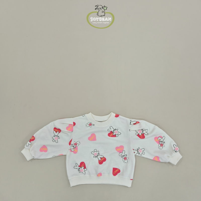 Soybean - Korean Children Fashion - #childofig - Heart Bunny Bootscut Top Bottom Set - 12