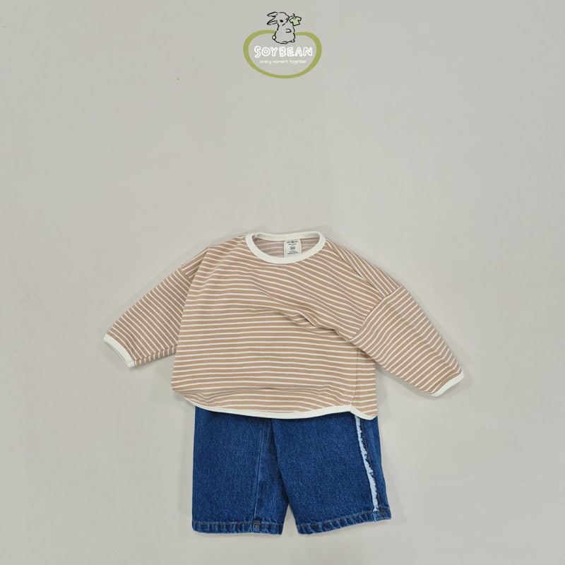 Soybean - Korean Children Fashion - #childrensboutique - Cutting Line Denim Pants - 11