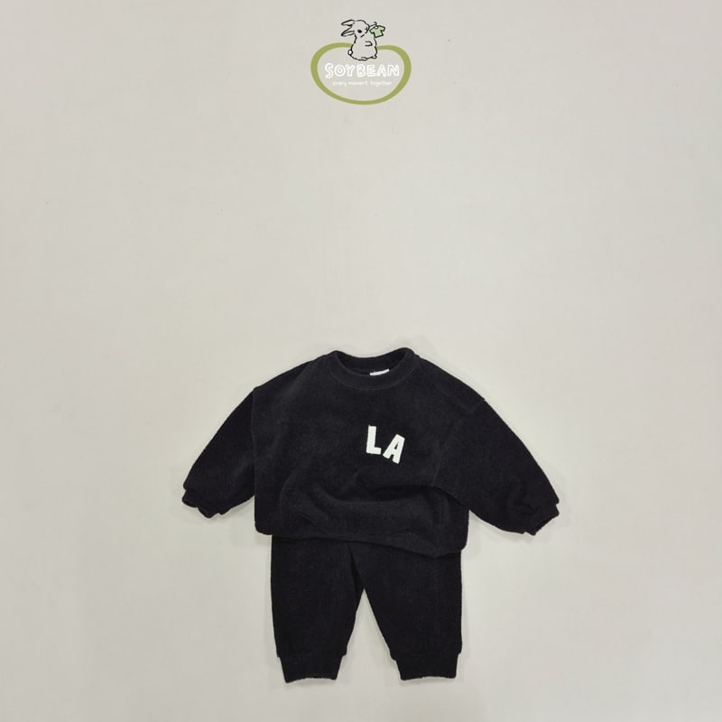 Soybean - Korean Children Fashion - #childrensboutique - LA Terry Top Bottom Set - 9