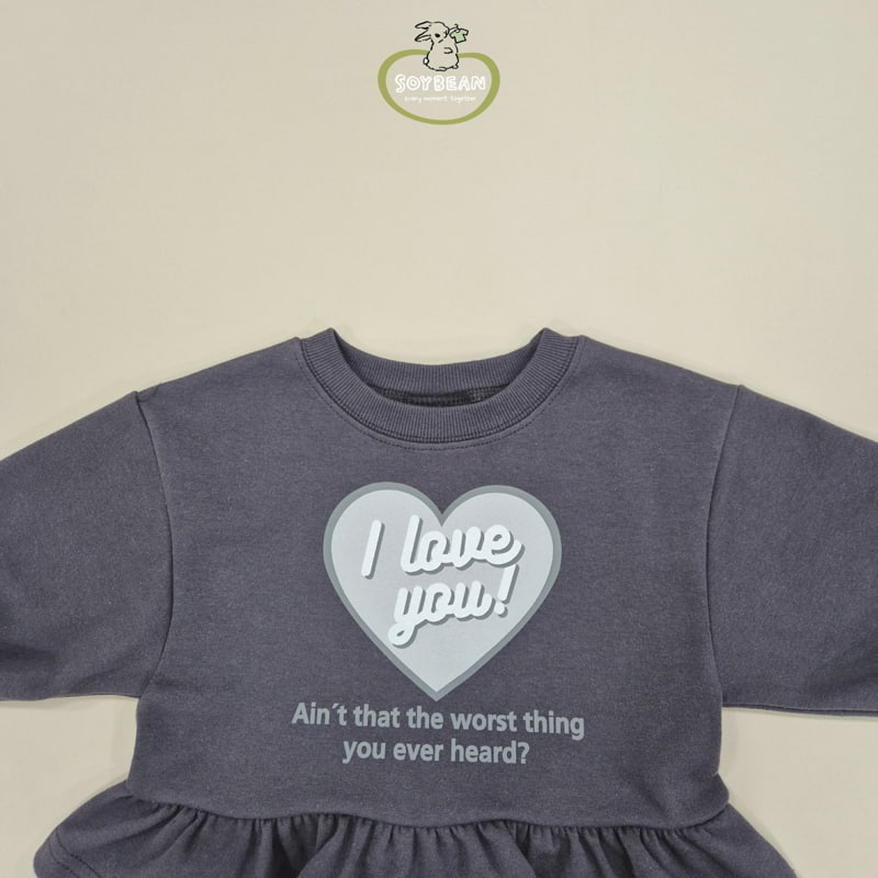 Soybean - Korean Children Fashion - #childrensboutique - Love Frill Top Bottom Set - 12