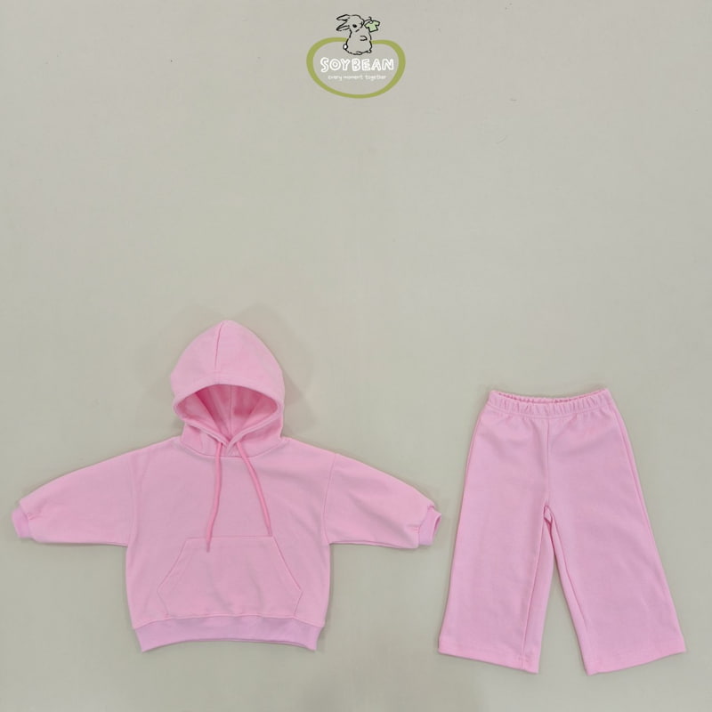 Soybean - Korean Children Fashion - #childrensboutique - Hood Wide Top Bottom Set - 11