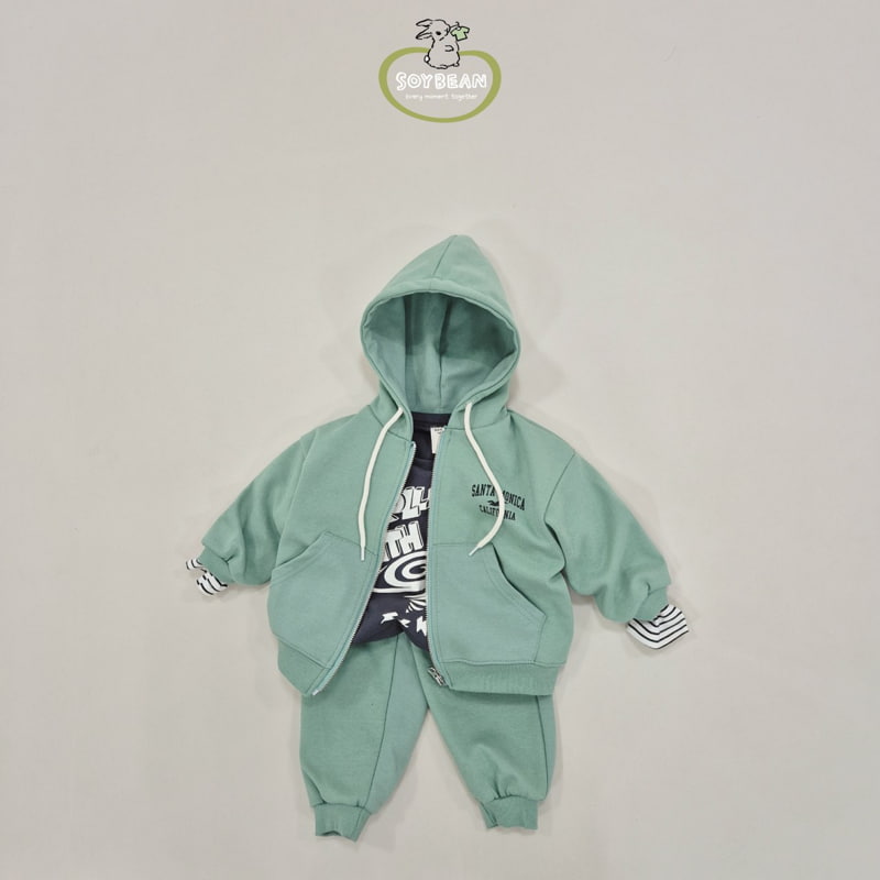 Soybean - Korean Children Fashion - #childrensboutique - Santa Monica Hood Zip-up Top Bottom Set - 12
