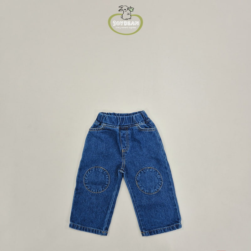 Soybean - Korean Children Fashion - #designkidswear - Patch Loose Denim Pants - 8