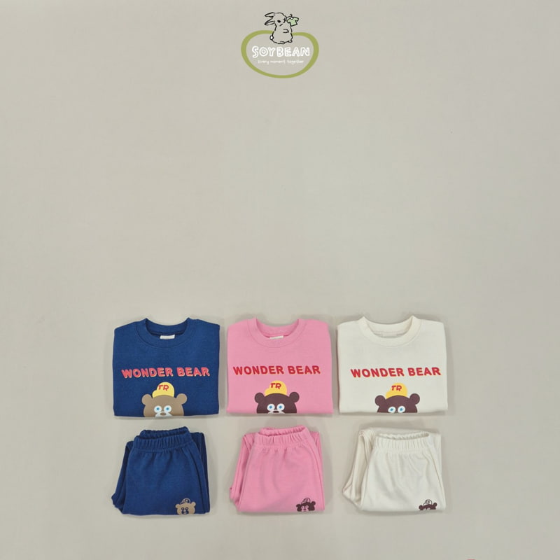 Soybean - Korean Children Fashion - #designkidswear - Wonder Bear Top Bottom Set - 6
