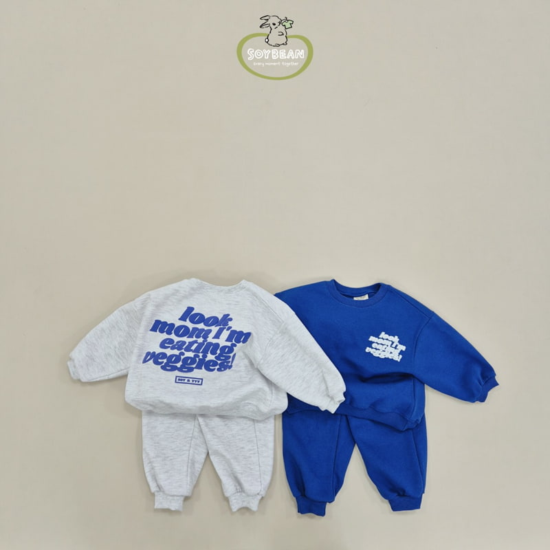 Soybean - Korean Children Fashion - #designkidswear - Lettering Top Bottom Set