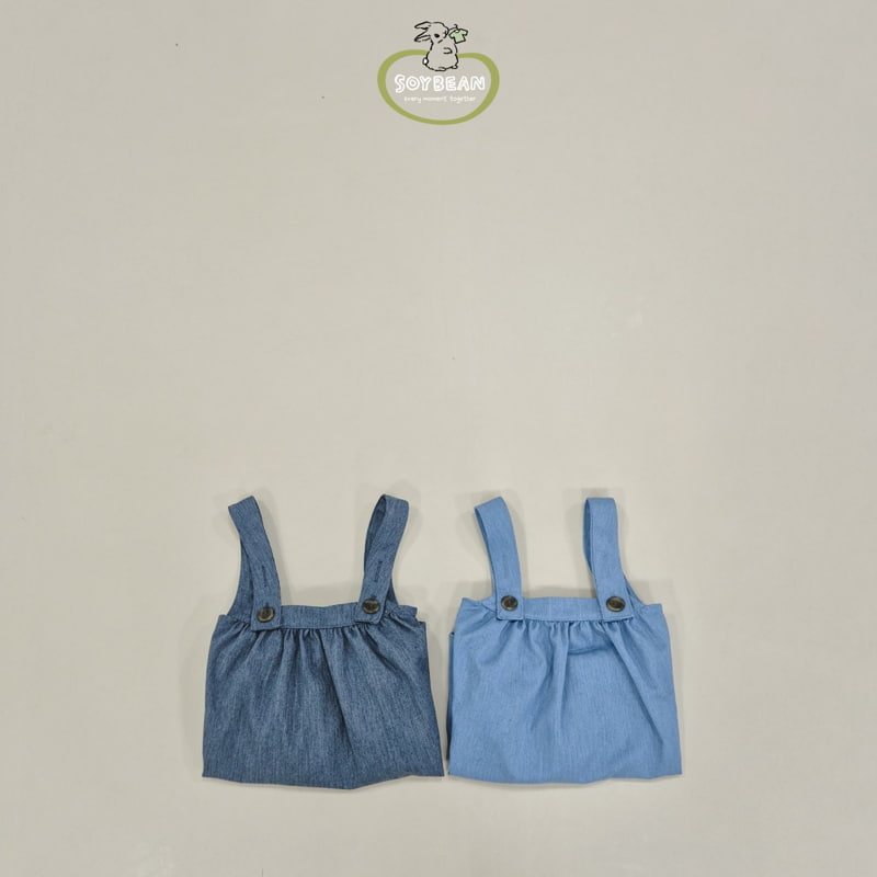 Soybean - Korean Children Fashion - #designkidswear - Shirring Denim Suspender Skirt - 5