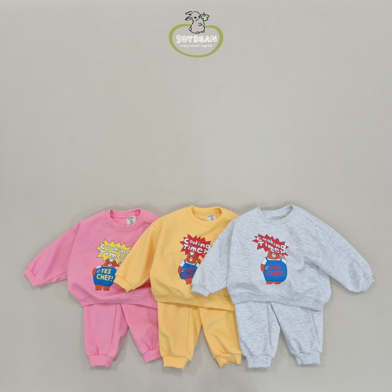 Soybean - Korean Children Fashion - #discoveringself - Chef Bear Top Bottom Set
