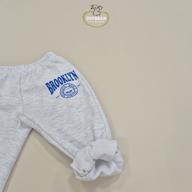Soybean - Korean Children Fashion - #discoveringself - Half Neck Teddy Top Bottom Set - 11