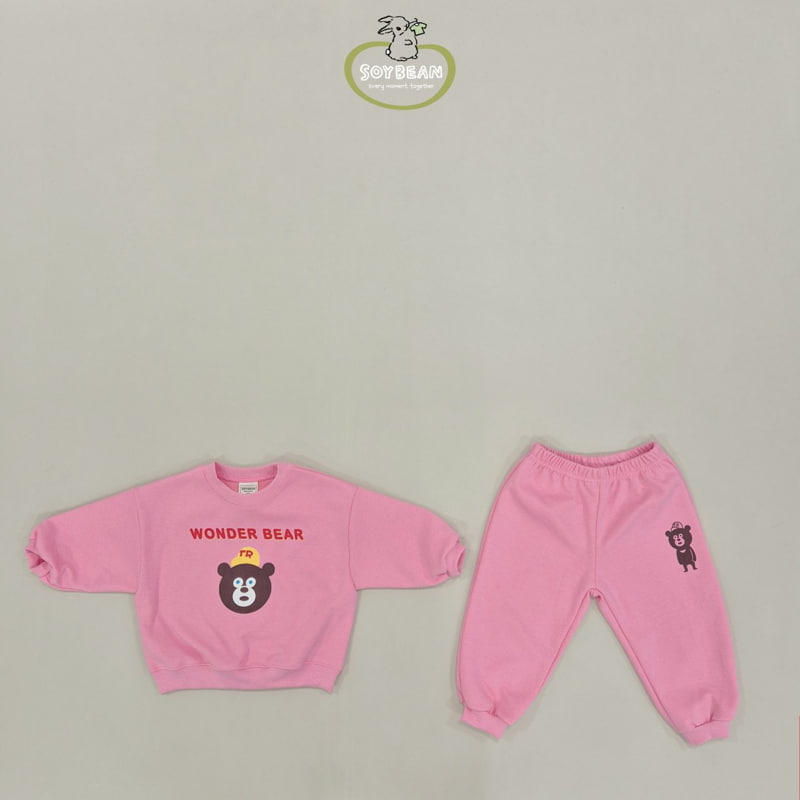 Soybean - Korean Children Fashion - #fashionkids - Wonder Bear Top Bottom Set - 8