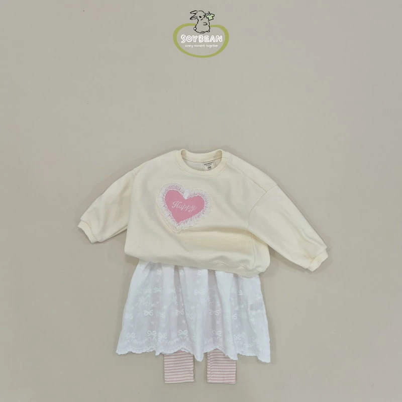 Soybean - Korean Children Fashion - #fashionkids - Heart Lace Sweatshirts - 12