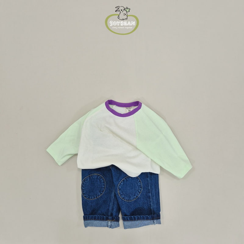 Soybean - Korean Children Fashion - #kidsshorts - Patch Loose Denim Pants - 11