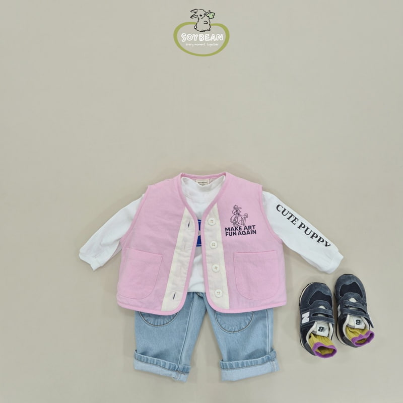 Soybean - Korean Children Fashion - #fashionkids - Make Art Bird Vest - 4