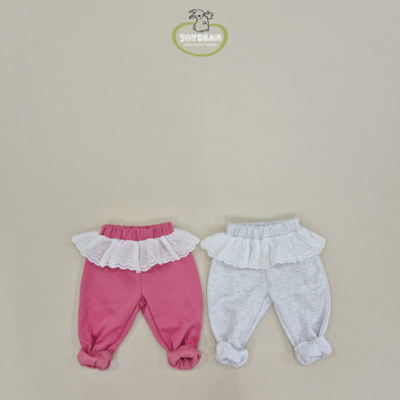 Soybean - Korean Children Fashion - #kidsstore - Cutie Lace Jogger Pants
