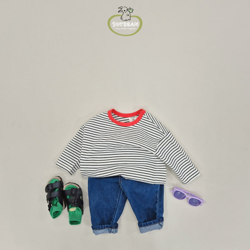 Soybean - Korean Children Fashion - #kidsstore - Tapered Denim Pants - 6