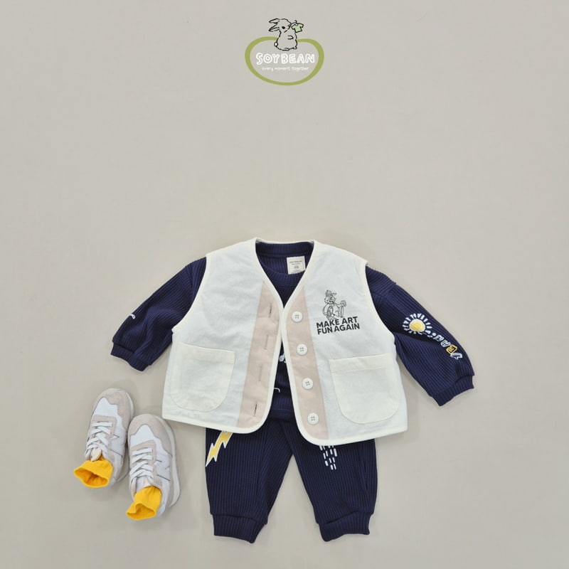 Soybean - Korean Children Fashion - #kidsstore - Make Art Bird Vest - 5