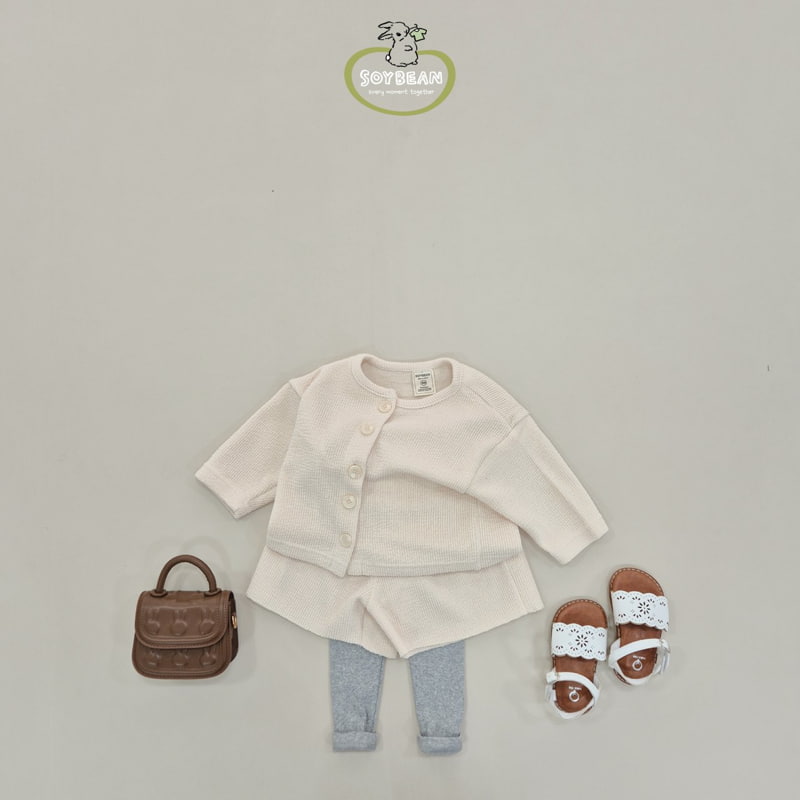 Soybean - Korean Children Fashion - #kidsstore - Spring Knit Cardigan Set - 3