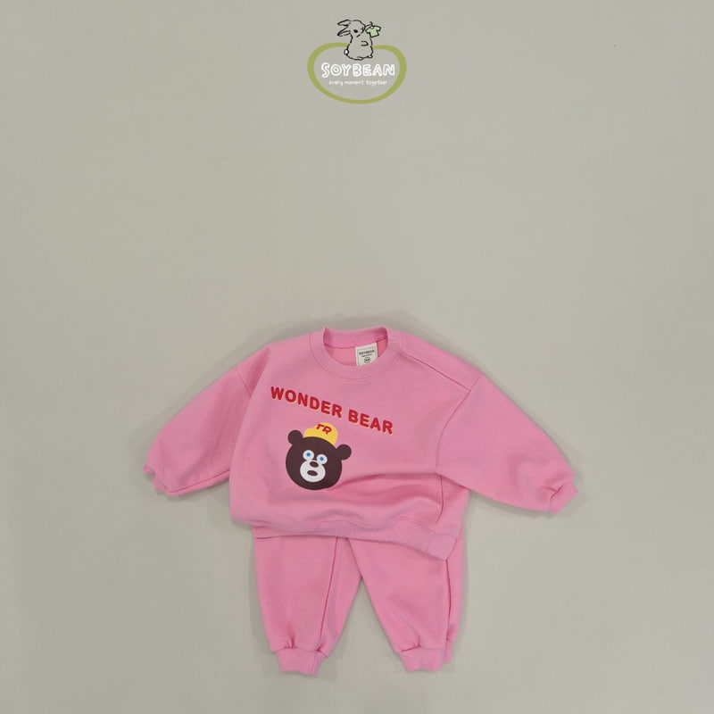 Soybean - Korean Children Fashion - #kidzfashiontrend - Wonder Bear Top Bottom Set - 11