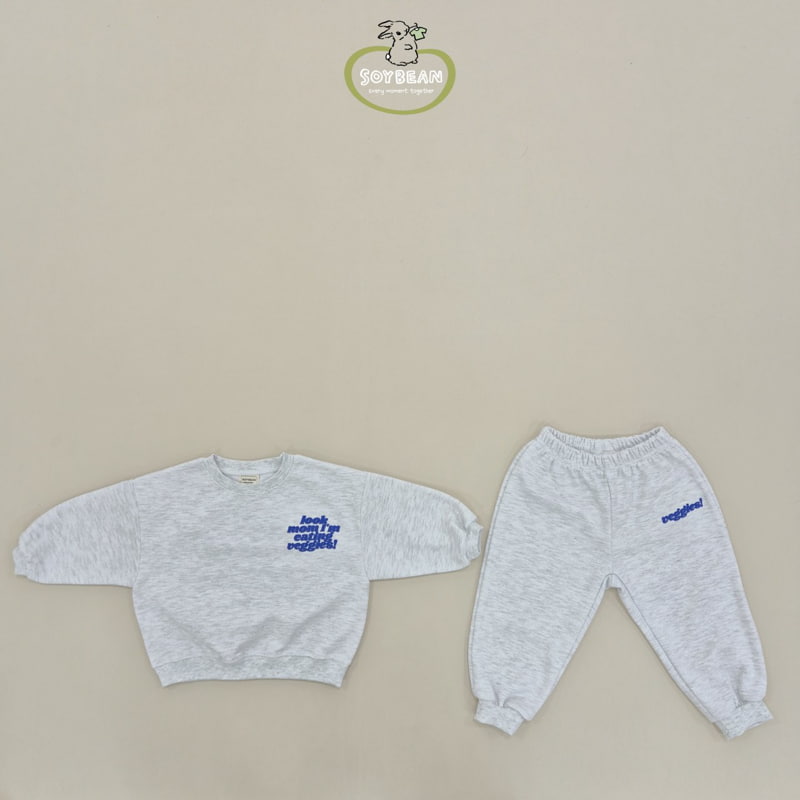 Soybean - Korean Children Fashion - #kidzfashiontrend - Lettering Top Bottom Set - 6