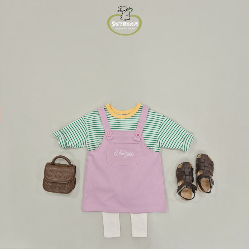 Soybean - Korean Children Fashion - #kidzfashiontrend - I Love Suspender Skirt - 5