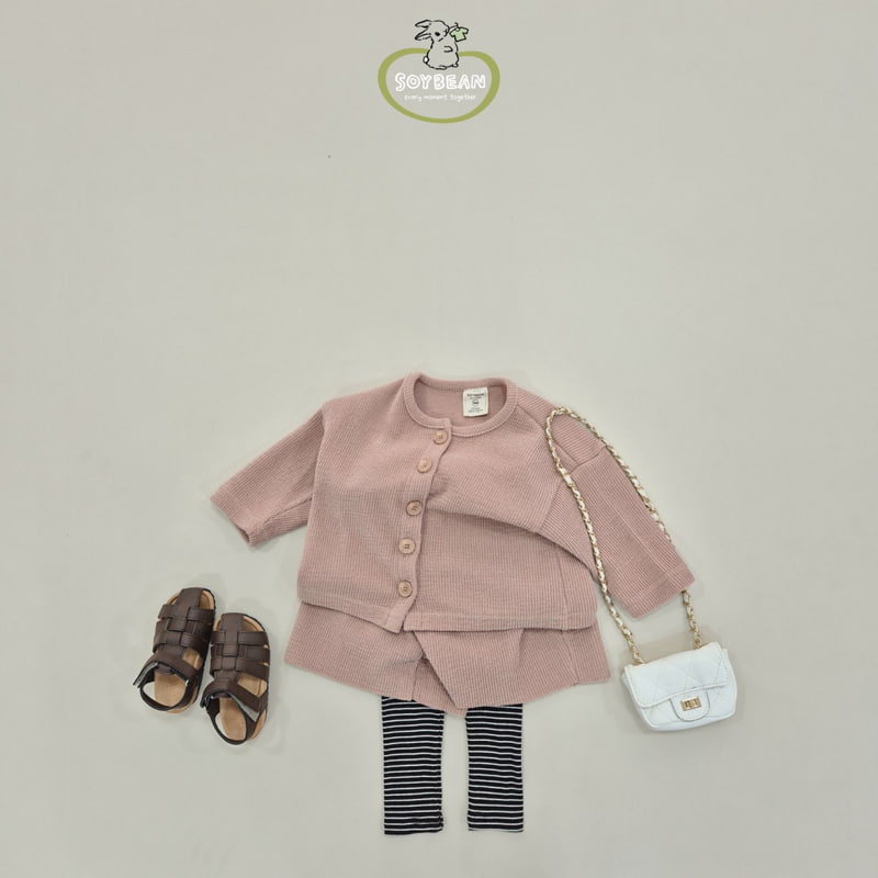 Soybean - Korean Children Fashion - #kidsstore - Spring Knit Cardigan Set - 4
