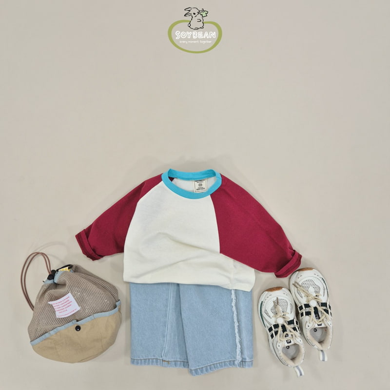 Soybean - Korean Children Fashion - #littlefashionista - Cutting Line Denim Pants - 5