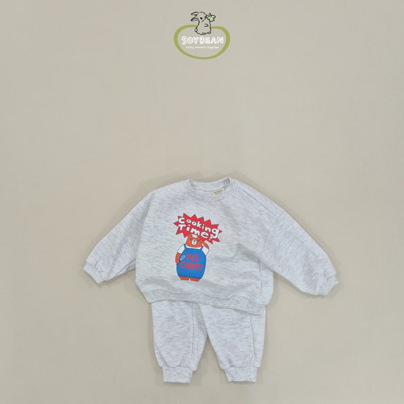 Soybean - Korean Children Fashion - #littlefashionista - Chef Bear Top Bottom Set - 7