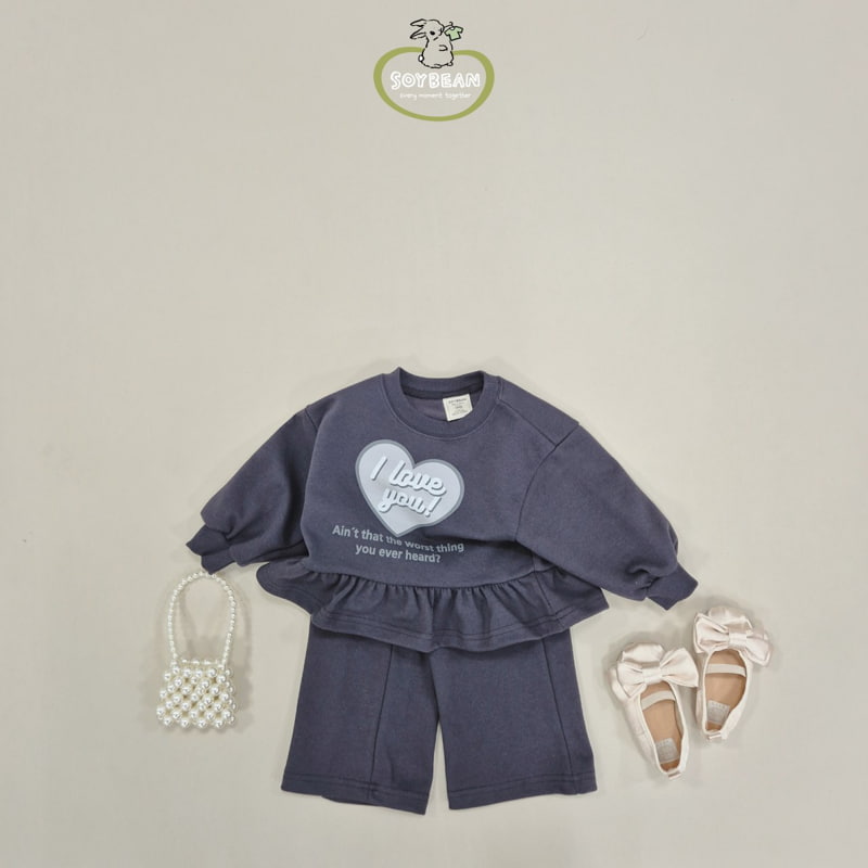 Soybean - Korean Children Fashion - #Kfashion4kids - Love Frill Top Bottom Set - 4