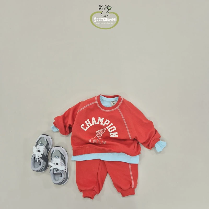 Soybean - Korean Children Fashion - #littlefashionista - Vintage Line Top Bottom Set - 5