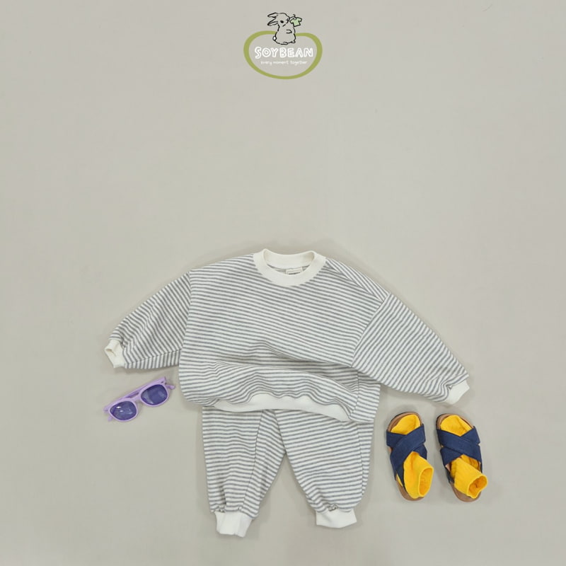 Soybean - Korean Children Fashion - #magicofchildhood - Stripe Top Bottom Set - 8