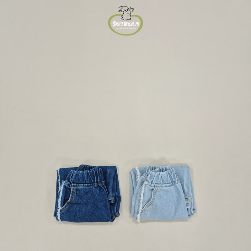 Soybean - Korean Children Fashion - #magicofchildhood - Cutting Line Denim Pants - 6