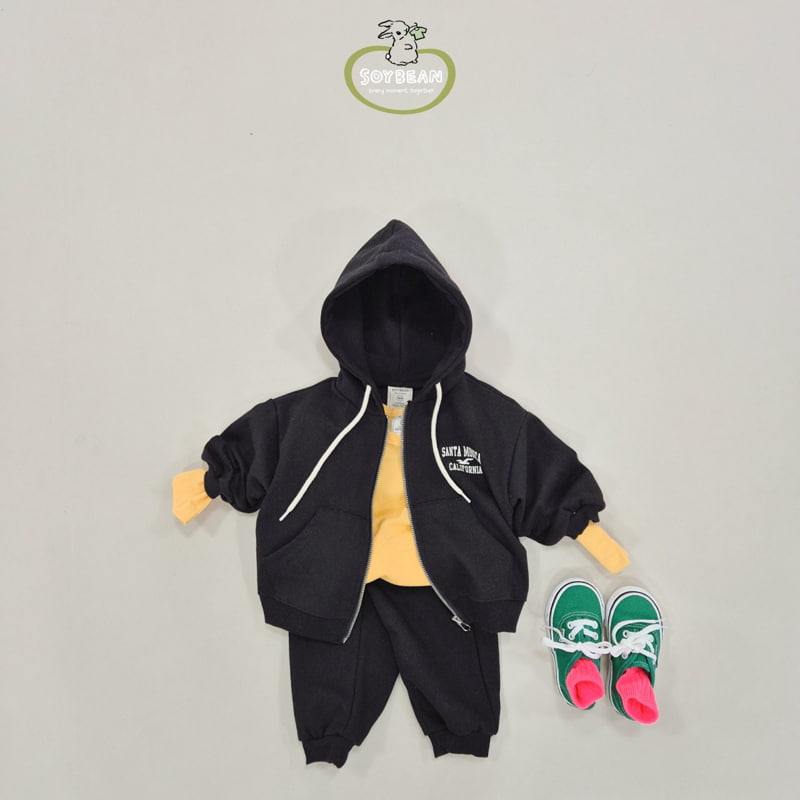 Soybean - Korean Children Fashion - #magicofchildhood - Santa Monica Hood Zip-up Top Bottom Set - 5
