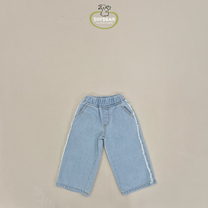 Soybean - Korean Children Fashion - #minifashionista - Cutting Line Denim Pants - 7