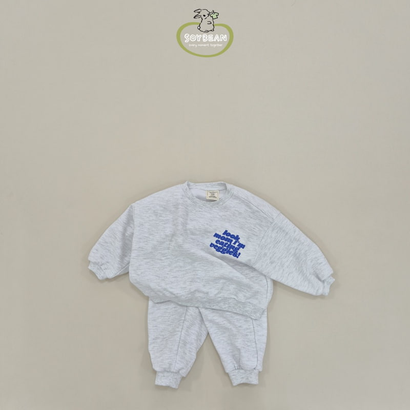 Soybean - Korean Children Fashion - #minifashionista - Lettering Top Bottom Set - 10